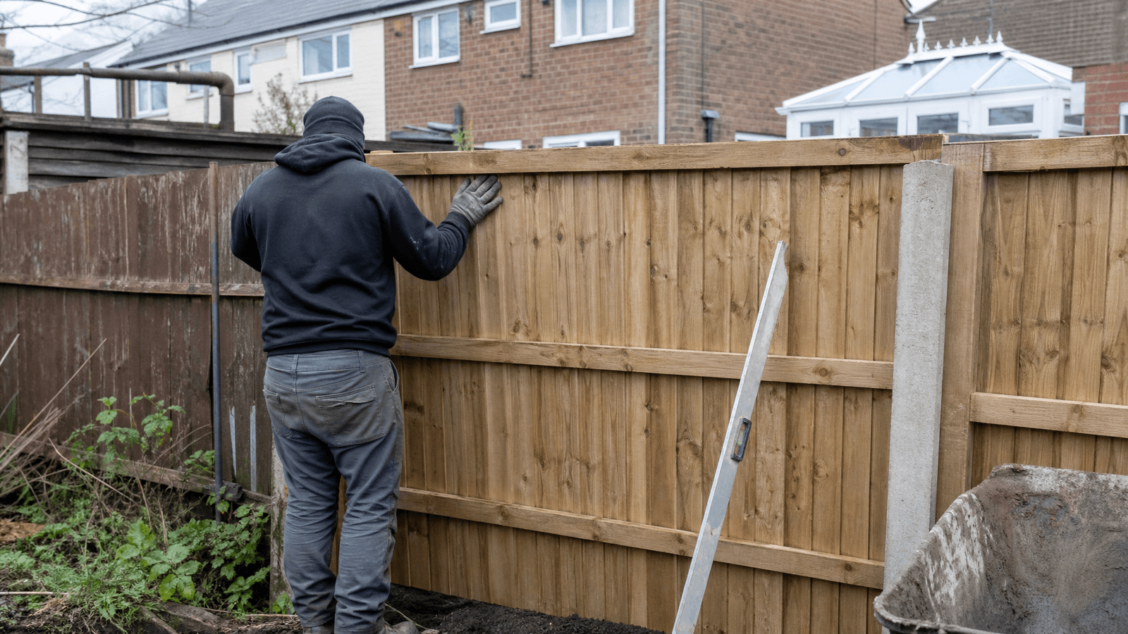 Fence Repair in a Birmingham home