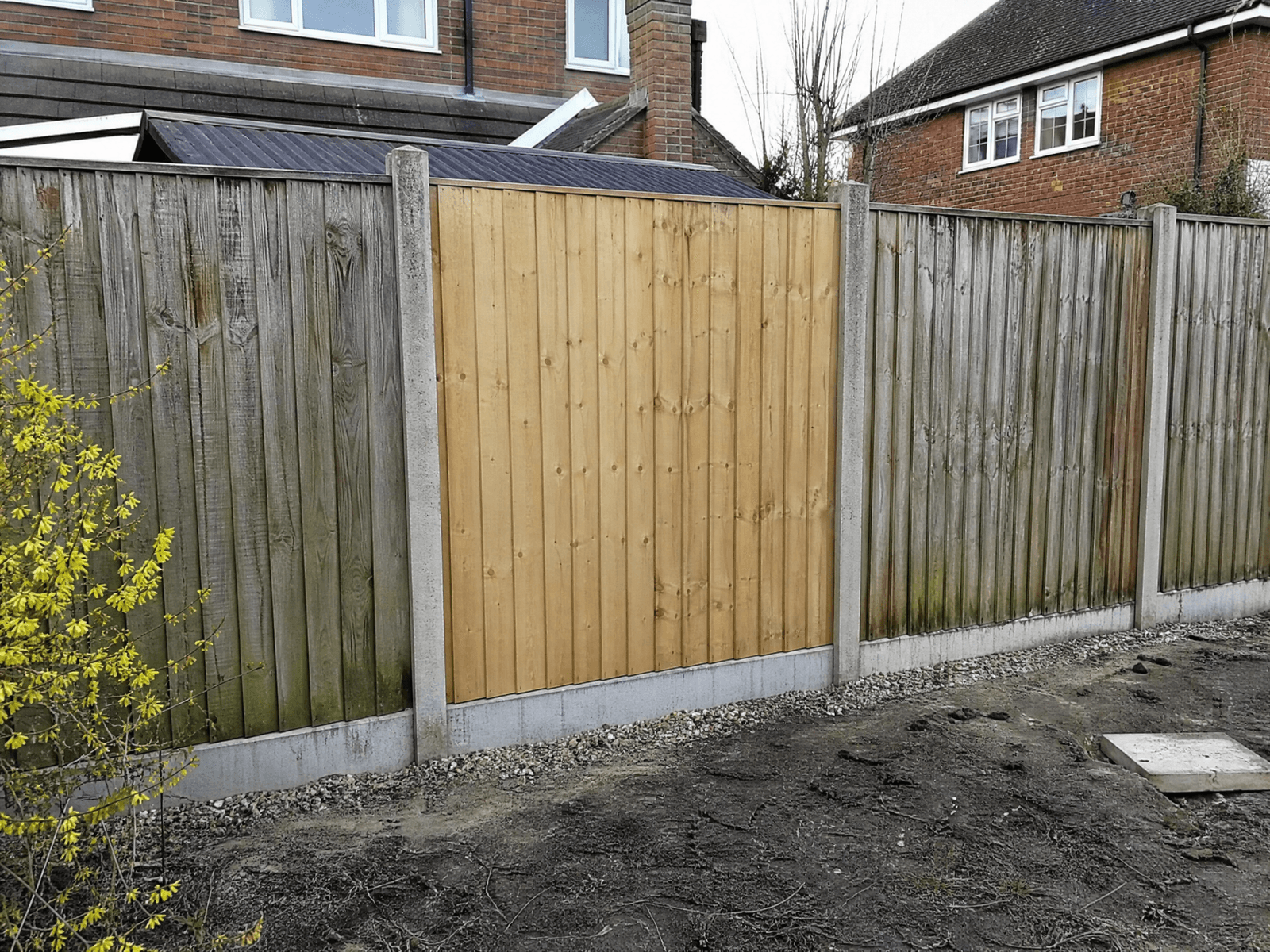 Fence Repair: the finished job