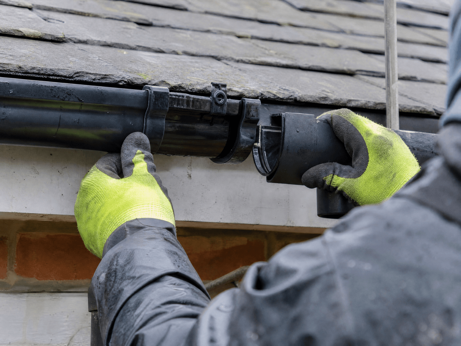 Gutter Cleaning and Repair: close-up detail